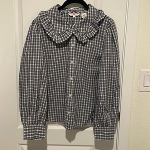 Levi's Womens Karina Cotton Collared Blouse Plaid Button Down XL NWT